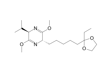 2-[5-(2-Ethyl[1,3]dioxlan-2-yl)pentyl]-5-isopropyl-3,6-dimethoxy-2,5-dihydropyrazine