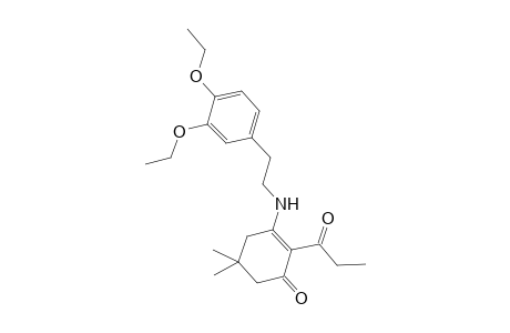 3-[2-(3,4-diethoxyphenyl)ethylamino]-5,5-dimethyl-2-(1-oxopropyl)-1-cyclohex-2-enone