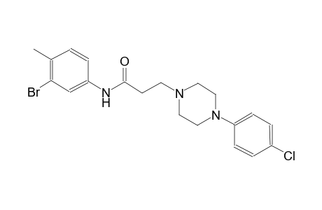 N-(3-bromanyl-4-methyl-phenyl)-3-[4-(4-chlorophenyl)piperazin-1-yl]propanamide