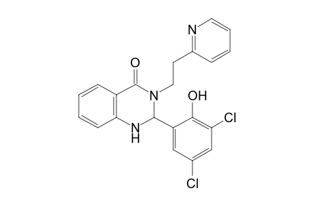 2-(3,5-DICHLORO-2-HYDROXYPHENYL)-2,3-DIHYDRO-3-[2-(2-PYRIDYL)ETHYL]-4(1H)-QUINAZOLINONE