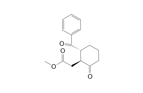 2-[(1S,2R)-2-benzoyl-6-keto-cyclohexyl]acetic acid methyl ester