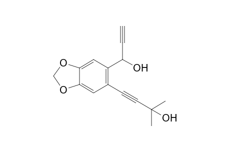4-(6-(1-hydroxyprop-2-yn-1-yl)benzo[d][1,3]dioxol-5-yl)-2-methylbut-3-yn-2-ol