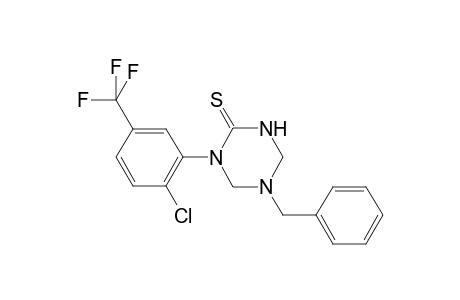 5-Benzyl-1-[2-chloro-5-(trifluoromethyl)phenyl]-1,3,5-triazinane-2-thione