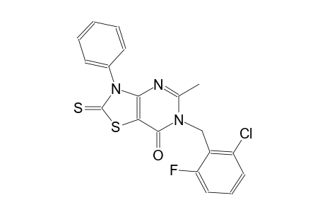 thiazolo[4,5-d]pyrimidin-7(6H)-one, 6-[(2-chloro-6-fluorophenyl)methyl]-2,3-dihydro-5-methyl-3-phenyl-2-thioxo-