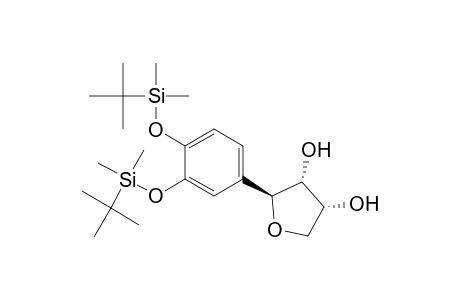 (-)-(2S,3R,4R)-2-[(3',4'-Bis-(tert-butyldimethylsilanoxy)phenyl)]-tetrahydrofuran3,4-diol