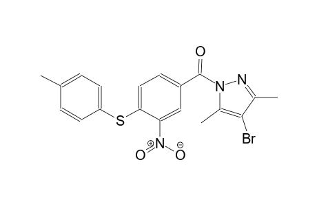 4-bromo-3,5-dimethyl-1-{4-[(4-methylphenyl)sulfanyl]-3-nitrobenzoyl}-1H-pyrazole