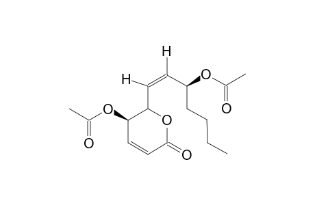 PECTINOLIDE-A;6S-[(3S-ACETYLOXY)-1-Z-HEPTENYL]-5S-ACETYLOXY-5,6-DIHYDRO-2H-PYRAN-3-ONE