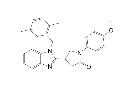 4-[1-(2,5-dimethylbenzyl)-1H-benzimidazol-2-yl]-1-(4-methoxyphenyl)-2-pyrrolidinone