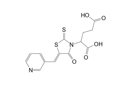 2-[(5Z)-4-oxo-5-(3-pyridinylmethylene)-2-thioxo-1,3-thiazolidin-3-yl]pentanedioic acid