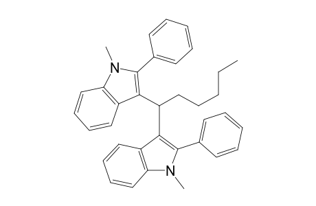 1,1-bis(N-Methyl-2'-phenylindol-3'-yl)-hexane