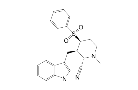 2-CYANO-3-(3-INDOLYLMETHYL)-1-METHYL-4-(PHENYLSULFONYL)-PIPERIDINE