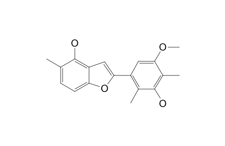 STEMOFURAN-G;2-(3-HYDROXY-5-METHOXY-2,4-DIMETHYLPHENYL)-4-HYDROXY-5-METHYLBENZOFURAN