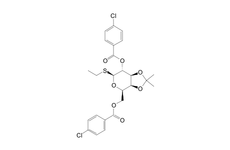 ETHYL-2,6-DI-O-(4-CHLOROBENZOYL)-3,4-O-ISOPROPYLIDENE-BETA-D-GALACTOTHIOPYRANOSIDE