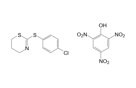 2-[(p-chlorophenyl)thio]-5,6-dihydro-4H-1,3-thiazine, picrate