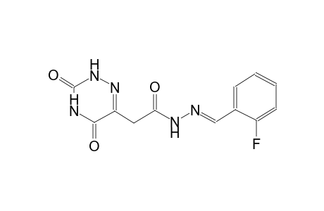 1,2,4-triazine-6-acetic acid, 2,3,4,5-tetrahydro-3,5-dioxo-, 2-[(E)-(2-fluorophenyl)methylidene]hydrazide