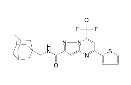 N-(1-adamantylmethyl)-7-[chloranyl-bis(fluoranyl)methyl]-5-thiophen-2-yl-pyrazolo[1,5-a]pyrimidine-2-carboxamide