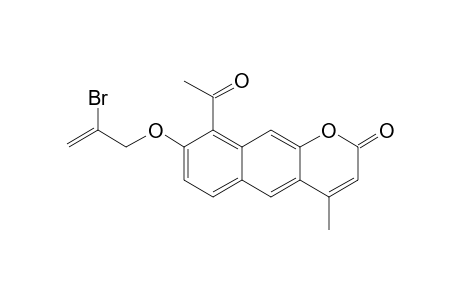4-Methyl-8-(2'-bromoallyloxy)-9-acetylnaphtho[2,3-b]pyran-2-one