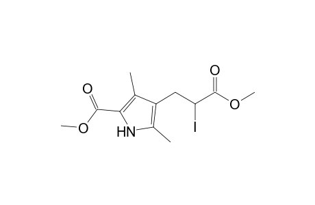 4-(2-iodo-3-keto-3-methoxy-propyl)-3,5-dimethyl-1H-pyrrole-2-carboxylic acid methyl ester