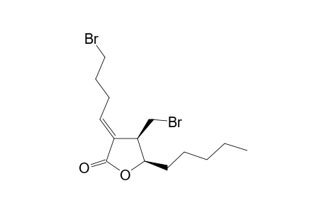 3-(E)-Bromobutylidene-4R-bromomethyl-5R-pentyl-.gamma.-butyrolactone