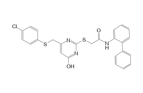 N-[1,1'-biphenyl]-2-yl-2-[(4-{[(4-chlorophenyl)sulfanyl]methyl}-6-hydroxy-2-pyrimidinyl)sulfanyl]acetamide