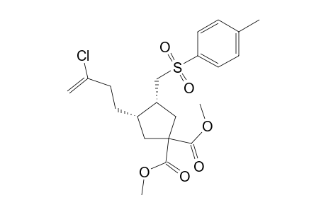 cis-Dimethyl 3-(3-chloro-3-buten-1-yl)-4-p-toluenesulfonylmethyl-cyclopentane-1,1-dicarboxylate