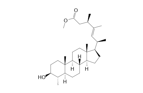 27-Norergost-22-en-26-oic acid, 3-hydroxy-4,23-dimethyl-, methyl ester, (3.beta.,4.alpha.,5.alpha.,22E)-