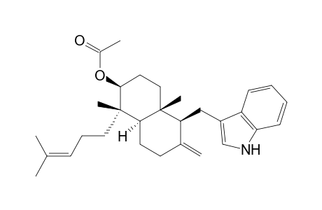 2-Naphthalenol, decahydro-5-(1H-indol-3-ylmethyl)-1,4a-dimethyl-6-methylene-1-(4-methyl-3-pentenyl)-, acetate (ester), [1S-(1.alpha.,2.beta.,4a.beta.,5.beta.,8a.alpha.)]-