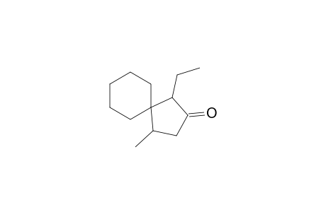 Spiro[4.5]decan-2-one, 1-ethyl-4-methyl-, trans-
