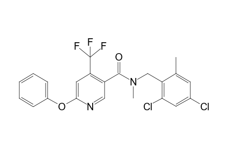 N-[(2,4-dichloro-6-methyl-phenyl)methyl]-N-methyl-6-phenoxy-4-(trifluoromethyl)pyridine-3-carboxamide