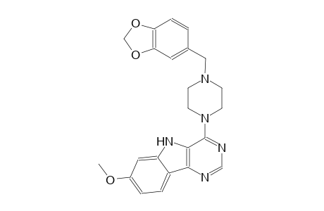 4-[4-(1,3-benzodioxol-5-ylmethyl)-1-piperazinyl]-7-methoxy-5H-pyrimido[5,4-b]indole