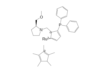 [5-[[(2S)-2-(Methoxymethyl)pyrrolidin-1-yl]methyl]cyclopenta-1,3-dien-1-yl]-diphenyl-phosphane 1,2,3,4,5-pentamethylcyclopenta-2,4-dien-1-ide ruthenium(II)