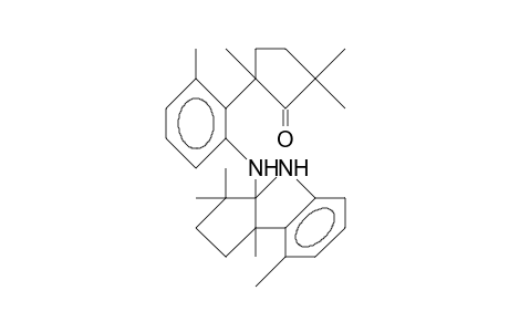 3,3,8,8b-Tetramethyl-3a-(3-methyl-2-<2,5,5-trimethyl-cyclopentan-1-on-2-yl>-phenylamino)-hexahydro-cyclopent(B)indole