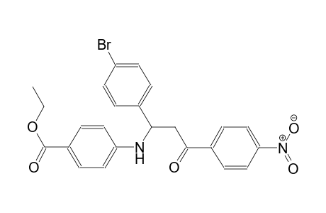 benzoic acid, 4-[[1-(4-bromophenyl)-3-(4-nitrophenyl)-3-oxopropyl]amino]-, ethyl ester