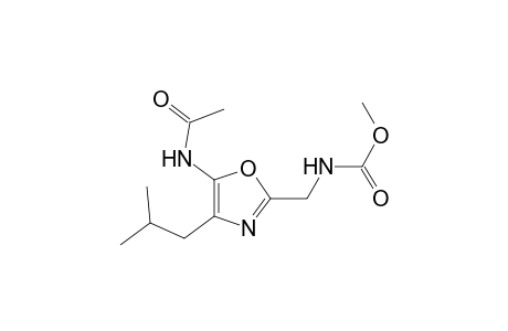 2-(((Carbomethoxy)amino)methyl)-4-isobutyl-5-acetamidooxazole