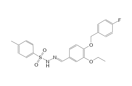 N'-((E)-{3-ethoxy-4-[(4-fluorobenzyl)oxy]phenyl}methylidene)-4-methylbenzenesulfonohydrazide