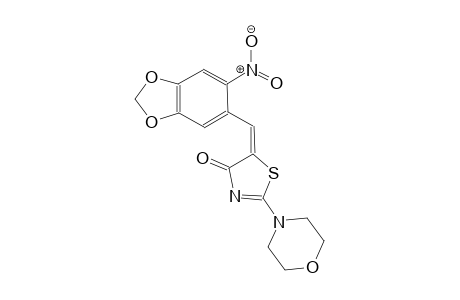 (5E)-2-(4-morpholinyl)-5-[(6-nitro-1,3-benzodioxol-5-yl)methylene]-1,3-thiazol-4(5H)-one
