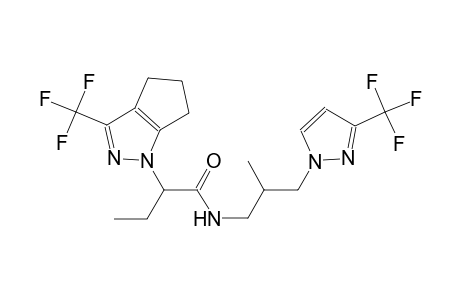 N-{2-methyl-3-[3-(trifluoromethyl)-1H-pyrazol-1-yl]propyl}-2-(3-(trifluoromethyl)-5,6-dihydrocyclopenta[c]pyrazol-1(4H)-yl)butanamide
