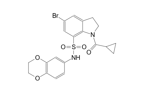1H-indole-7-sulfonamide, 5-bromo-1-(cyclopropylcarbonyl)-N-(2,3-dihydro-1,4-benzodioxin-6-yl)-2,3-dihydro-