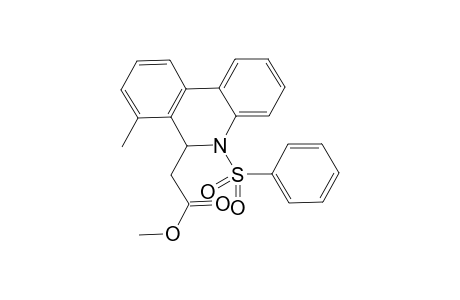 5-Benzensulfonyl-5,6-dihydro-6-methoxycarbonylmethyl-7-methylphenanthridine