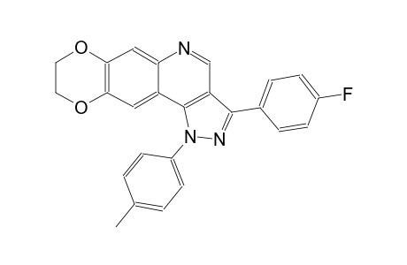 3-(4-fluorophenyl)-1-(4-methylphenyl)-8,9-dihydro-1H-[1,4]dioxino[2,3-g]pyrazolo[4,3-c]quinoline