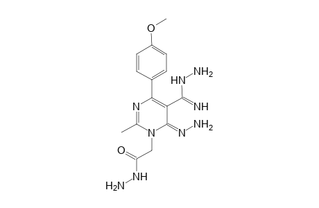 4-Anisyl-5-(hydroazinoiminomethyl)-1-(hydrazinocarbonylmethyl)-2-methyl-5-hydrazino-1,6-dihydropyrimidine
