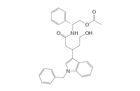 N-(R)-(2'-Acetoxy-1'-phenylethyl)-4-(1''-benzyl-2''-indolyl)-5-hydroxypentanamide