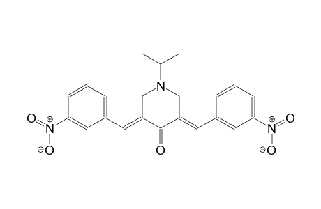 (3E,5E)-1-isopropyl-3,5-bis(3-nitrobenzylidene)-4-piperidinone
