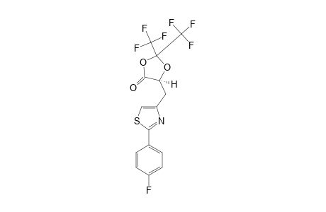 (5S)-5-(2-(4-FLUOROPHENYL)-1,3-THIAZOL-4-YL-METHYL)-2,2-BIS-(TRIFLUOROMETHYL)-1,3-DIOXOLAN-4-ONE