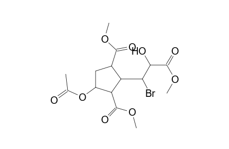 1,3-Cyclopentanedicarboxylic acid, 4-(acetyloxy)-2-(1-bromo-2-hydroxy-3-methoxy-3-oxopropyl)-, dimethyl ester