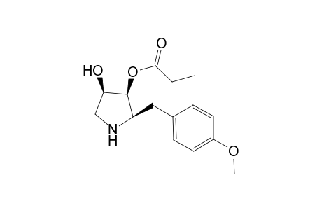 3-Hydroxy-4-ethoxycarbonyl-5-(4-methoxybenzyl)pyrrolidine