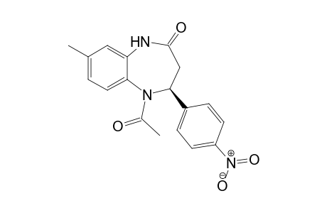 (4S)-5-Acetyl-8-methyl-4-(4-nitrophenyl)-4,5-dihydro-1H-[1,5]benzodiazepin-2(3H)-one