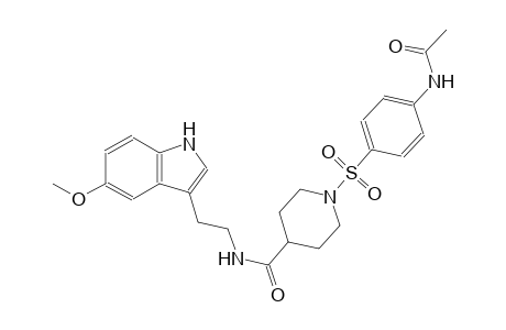 4-piperidinecarboxamide, 1-[[4-(acetylamino)phenyl]sulfonyl]-N-[2-(5-methoxy-1H-indol-3-yl)ethyl]-
