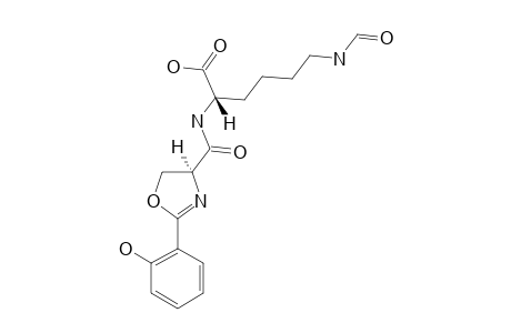 (2-S,9-S)-6-FORMAMIDO-2-[(2-HYDROXYPHENYL)-DELTA-(2)-1,3-OXAZOLINE-4-CARBOXAMIDO]-HEXANOIC_ACID