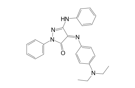 3-anilino-4-[p-(diethylamino)phenylimino]-1-phenyl-2-pyrazolin-5-one